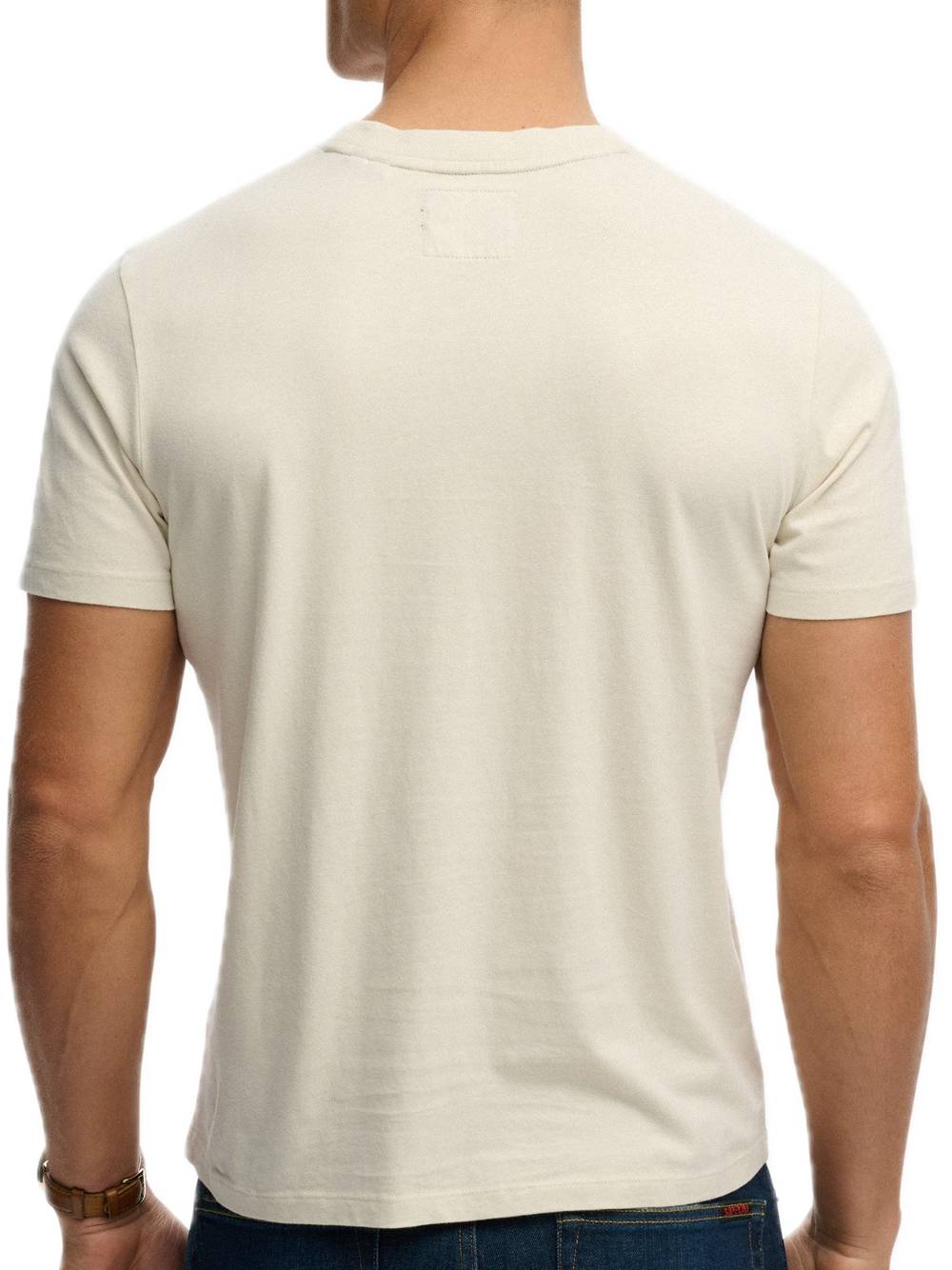Industry Worker Relaxed Tee - Oatmeal Beige — 2