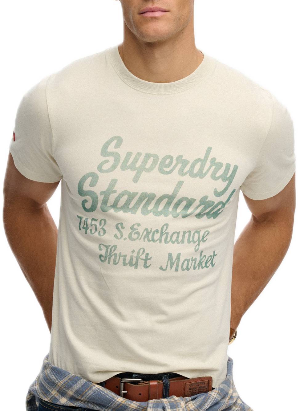 Industry Worker Relaxed Tee - Oatmeal Beige — 1