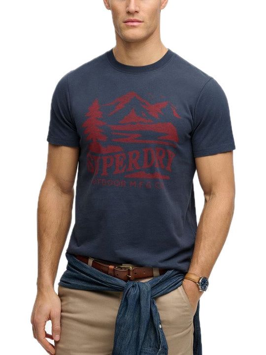 Retro Outdoor Rlxd Tee - Lauren Navy