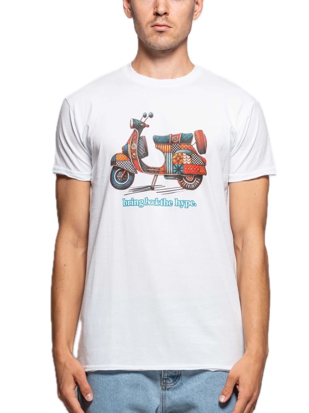Lambretta Aztec T-Shirt - White — 1