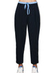 Slim Fit Trousers with Piping - Blue