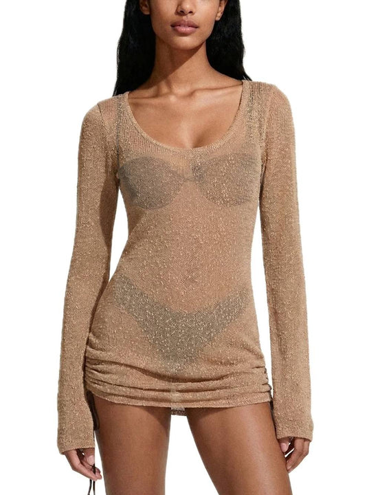 Vestito Corto - Beige