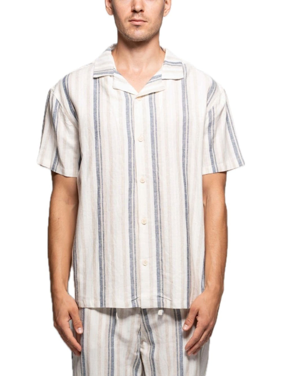 Overshirt M/M Rigato Mistolino - Blu