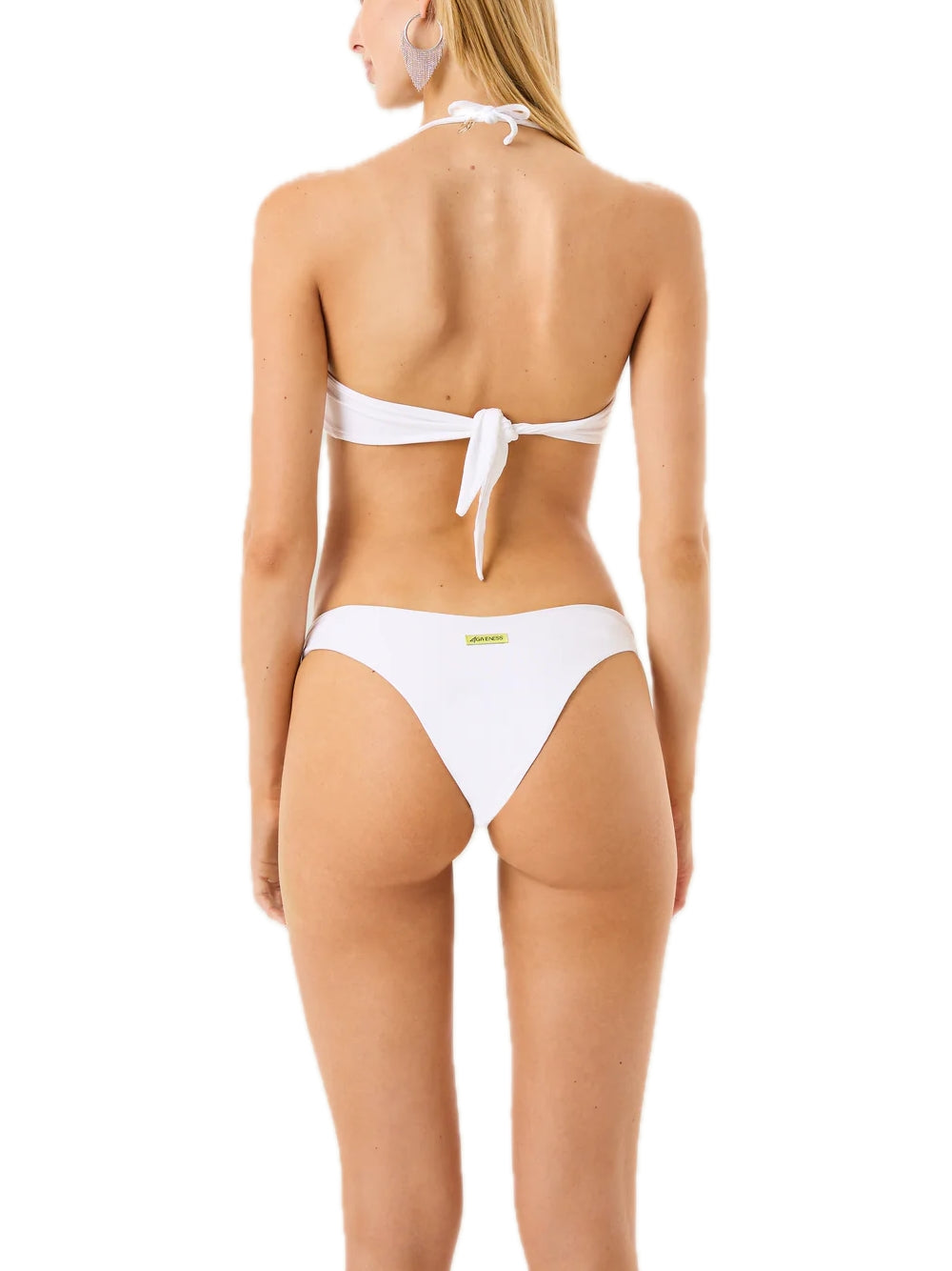 Macramé Bandeau Bikini - White — 2
