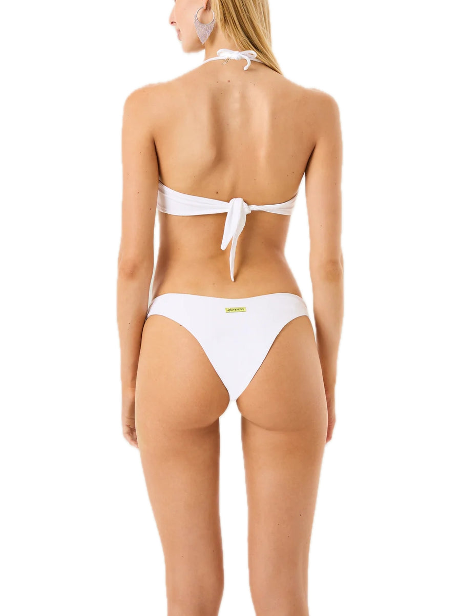 Macramé Bandeau Bikini - White — 2