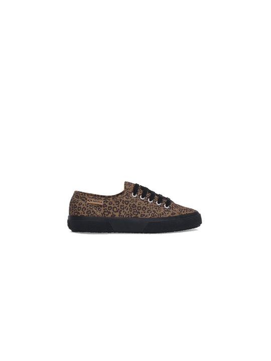 3750 Black Leopard Pant Leggera - Black/Beige Twine