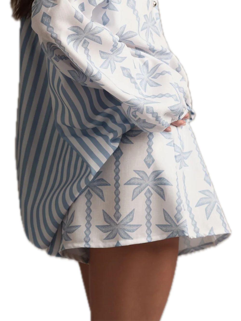 Shorts Allover Palm - Light Blue — 2