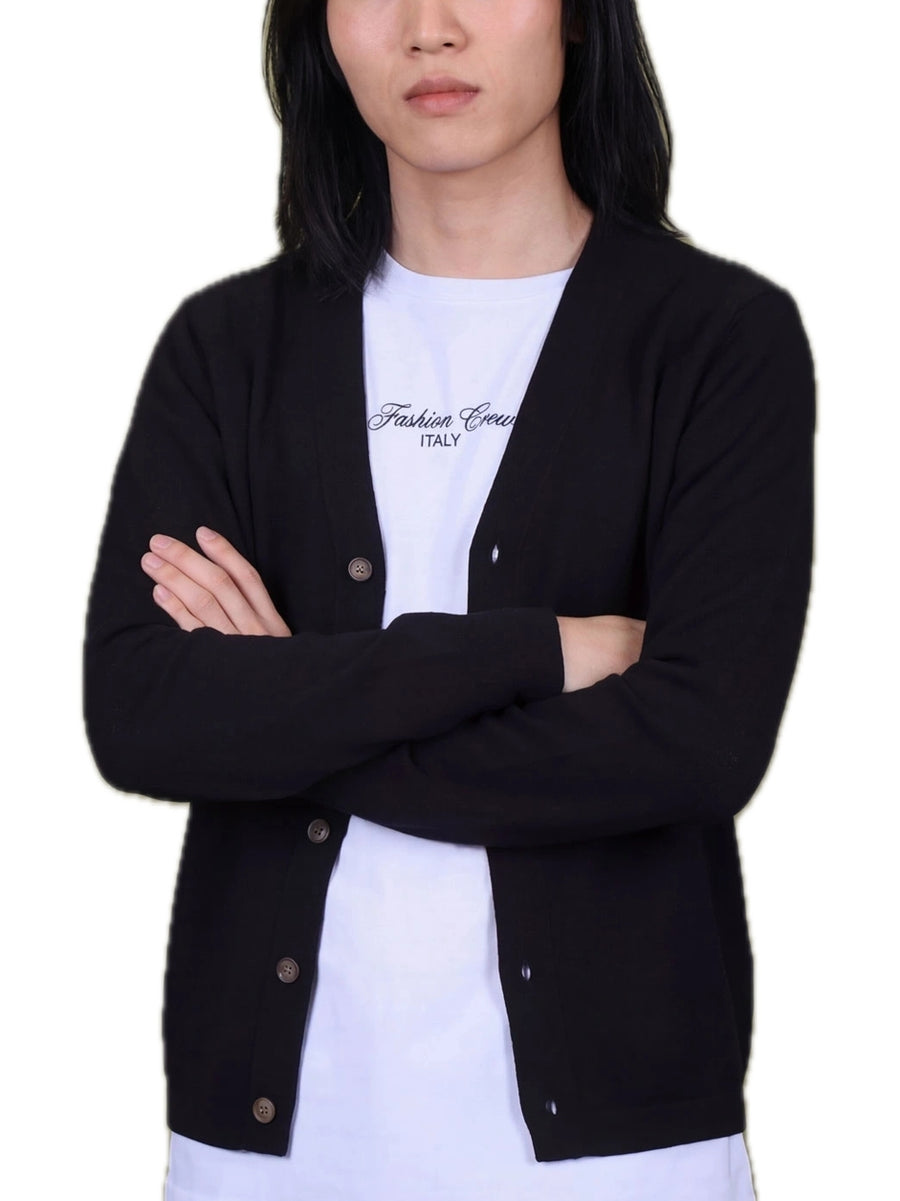 Seed Stitch Cardigan - Black