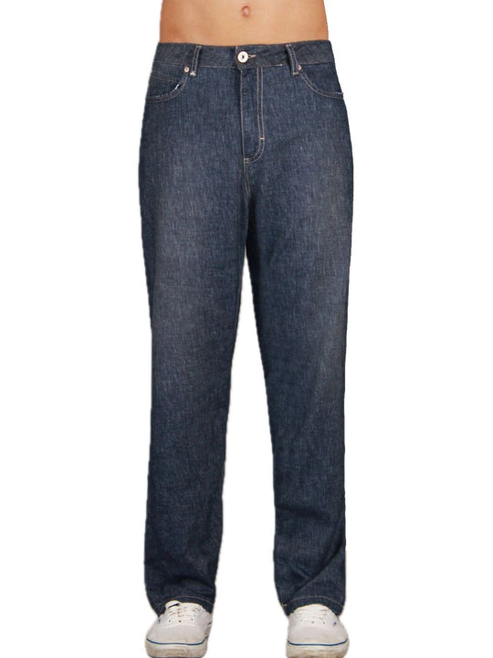 Jeans Regular Misto Lino - Colore Unico