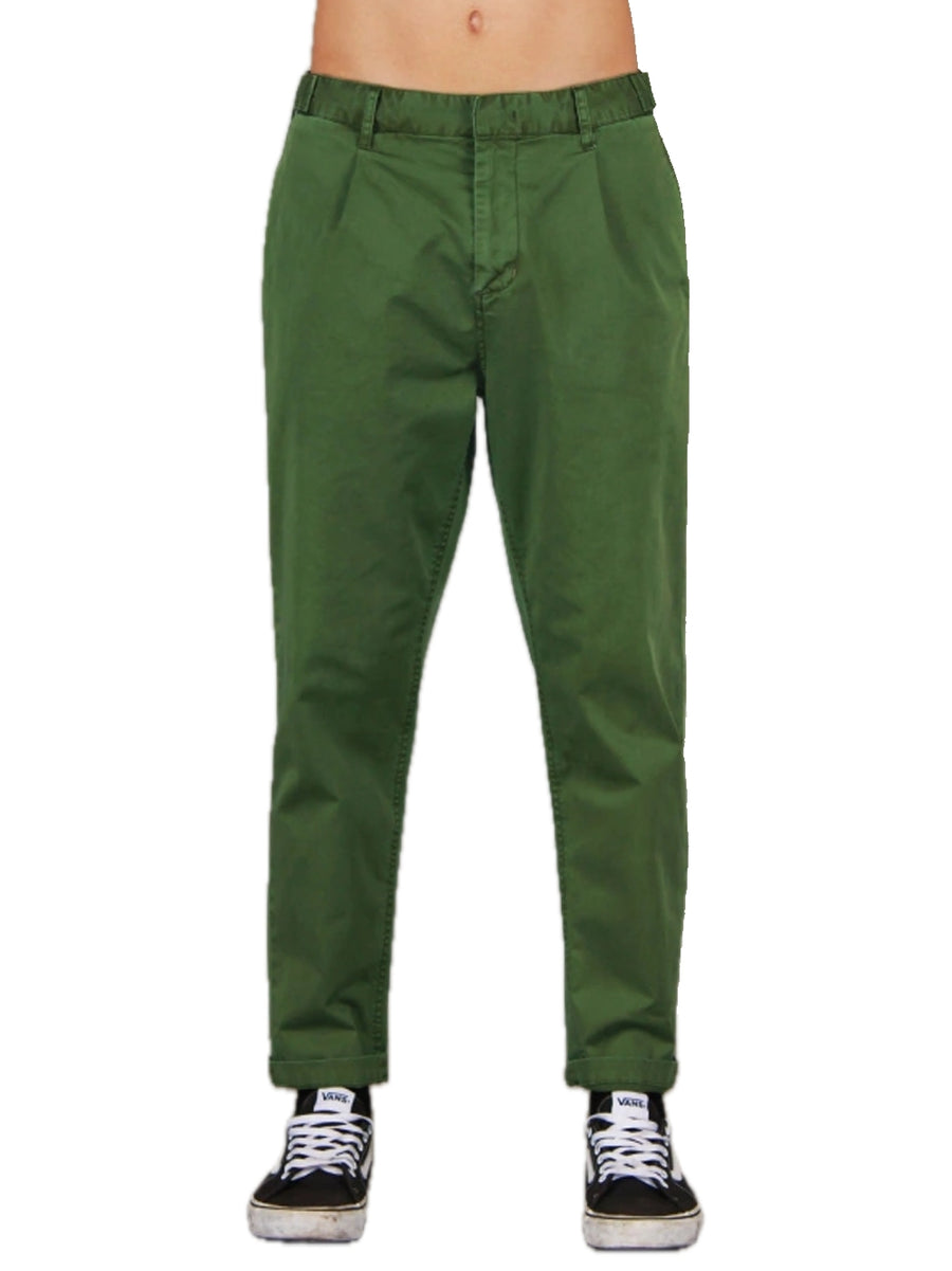 Pantalone Cropped Gabardina - Verde