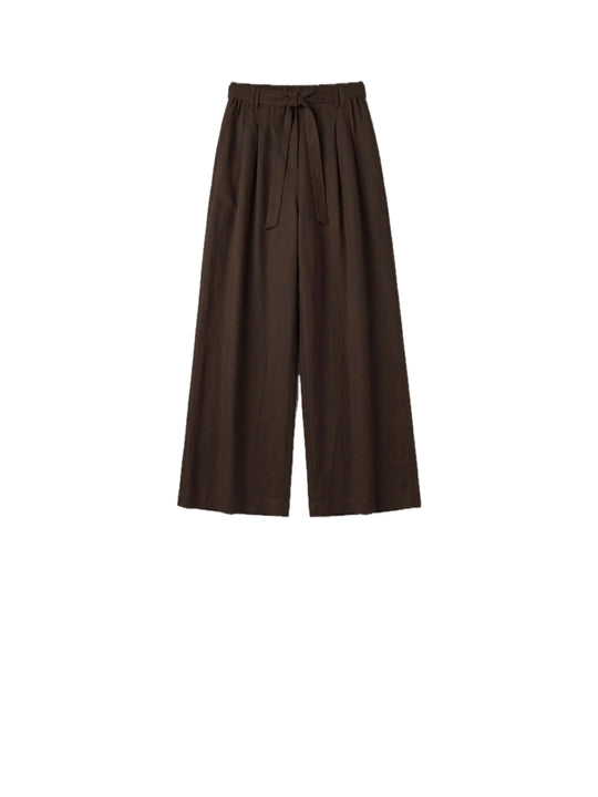 Pantalone Palazzo Pinces Lino - Moro