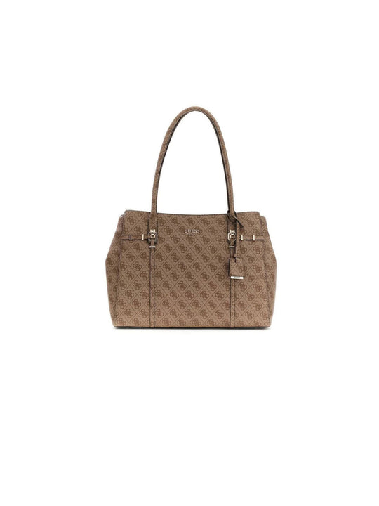 Leona Loga 2 Comp Tote - Latte Logo