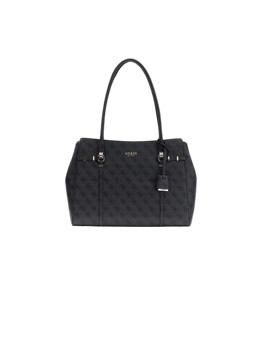 Leona Loga 2 Comp Tote - Coal Logo