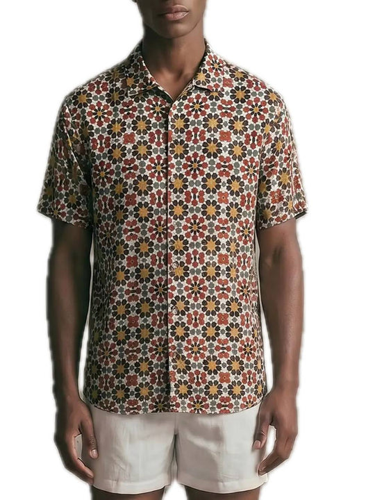 Bowling Shirt Rayon Braga - Wht