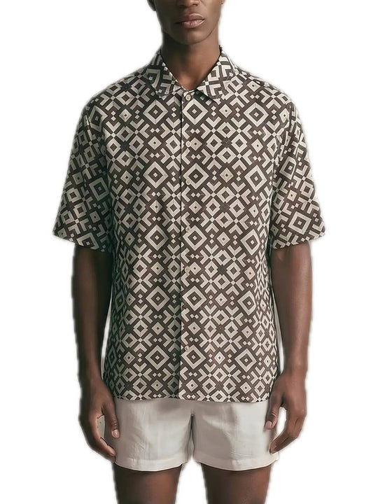 Bowling Shirt Rayon Porto - Wht