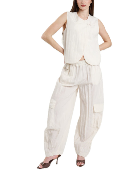 Gilet + Pantaloni - Panna
