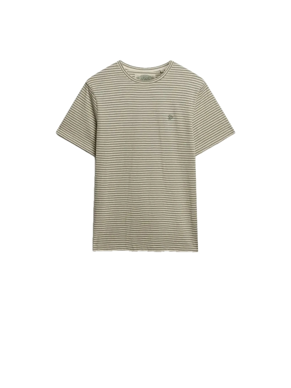Classic Essential Stripe Tee - Silver Sage Chalk Stripe — 1