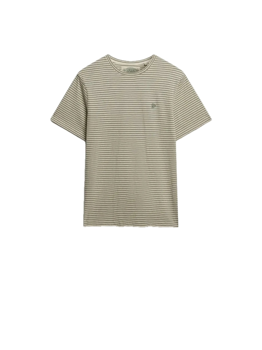 Classic Essential Stripe Tee - Silver Sage Chalk Stripe