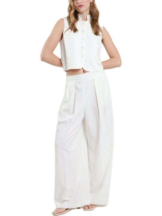 Gilet + Pantaloni - Panna