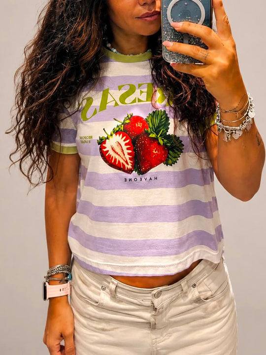 T-shirt Fresas - Latte Lilla Lime