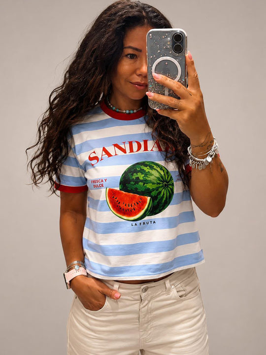 T-shirt La Sandia - Latte Cielo Rosso