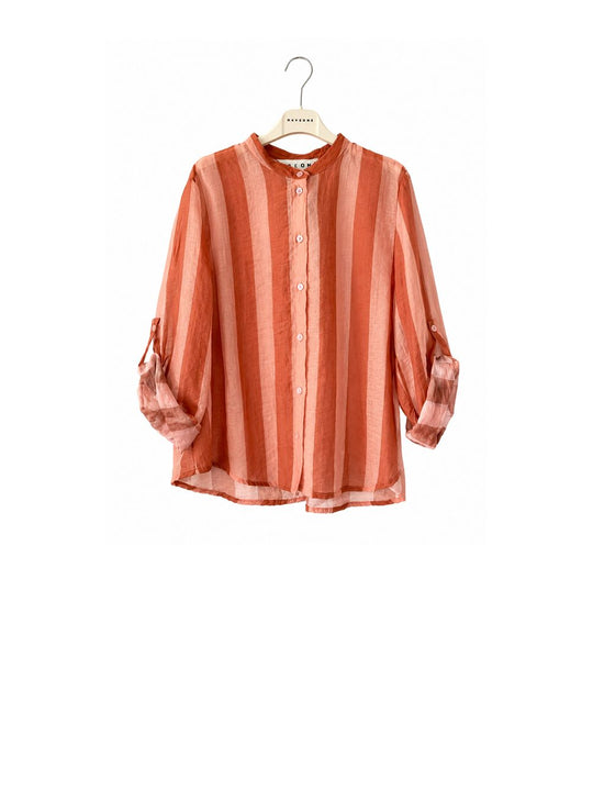 Camicia Eco - Fantasia Righe Cipria Tabacco