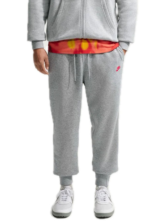 Nike Club Men's French Terry - Dk Grey Heather University Red
