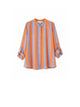 Eco Shirt - Orange Light Blue Striped Pattern