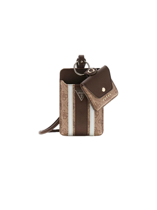 Noelle II Phone & Ear Case - Latte Logo Brown