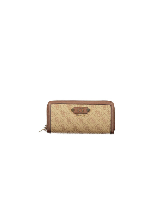 Lindsey Slg Large Zip Around - Latte Logo