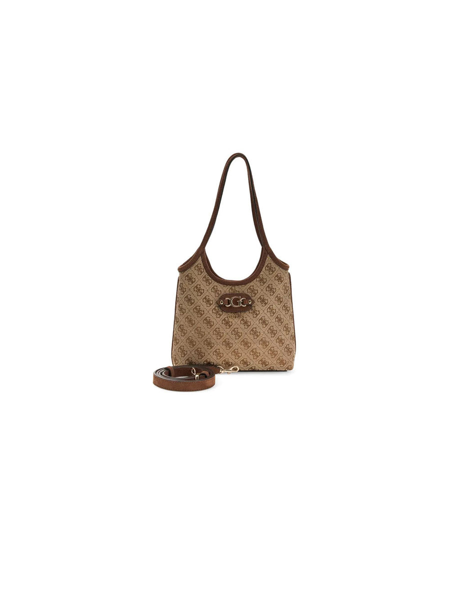 Samantha Mini Tote - Latte Logo Brown