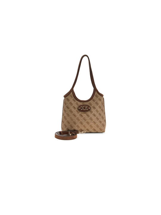Samantha Mini Tote - Latte Logo Brown
