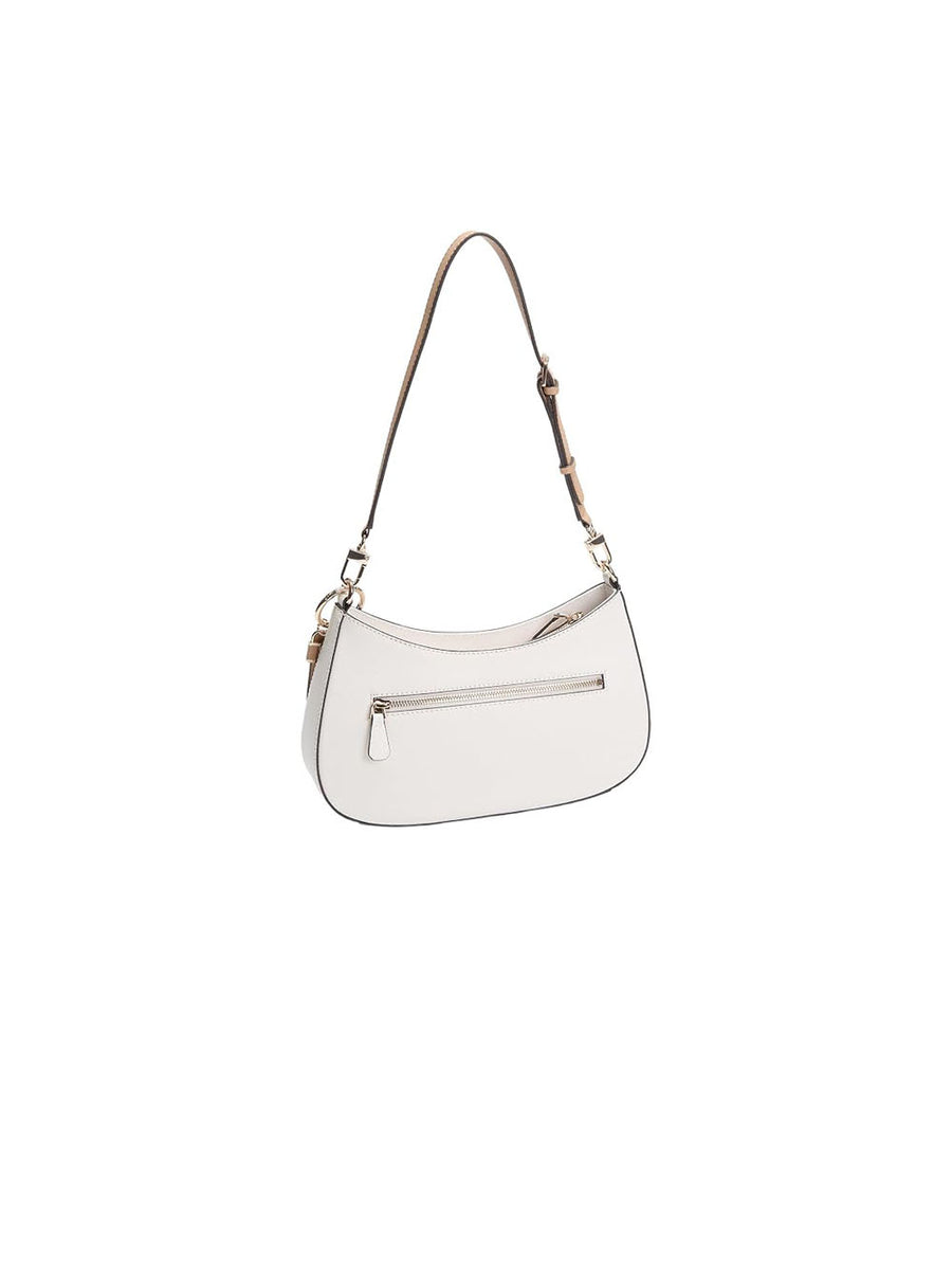 Noelle II Top Zip Shoulder Bag - Off White Beige — 2