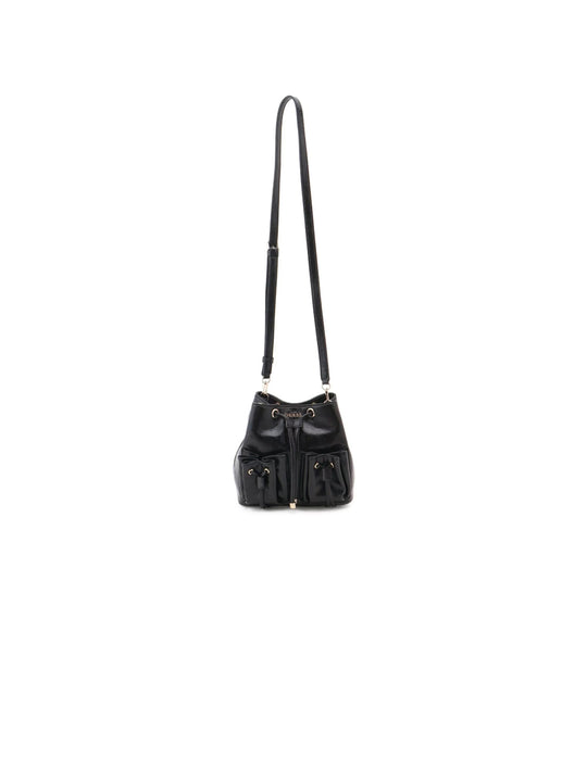 Theodora Drawstring Bucket - Black