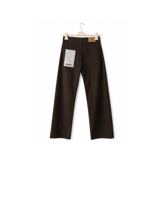 Pantalone Dritto Cuc.Aperte Benny Bull - Moro