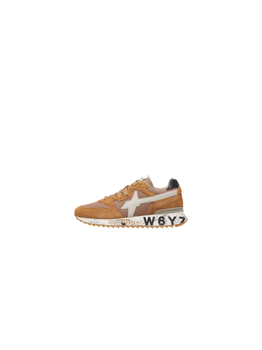Yak-M Brushed Nylon Print Sole - Brown Beige