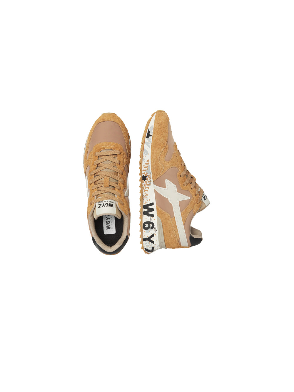 Yak-M Brushed Nylon Print Sole - Brown Beige — 2