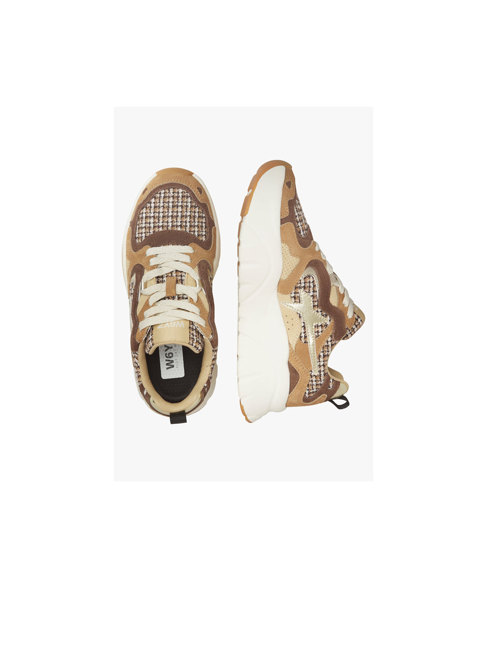 Mia W Suede Cloth - Brown Platinum Multi — 3