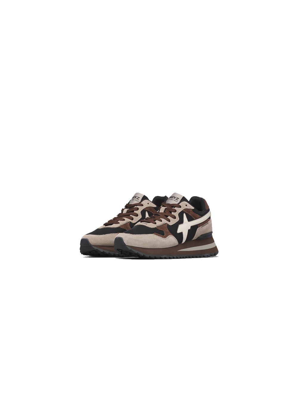Yak-W Suede Nylon Stripe Sole - Brown Milk — 3