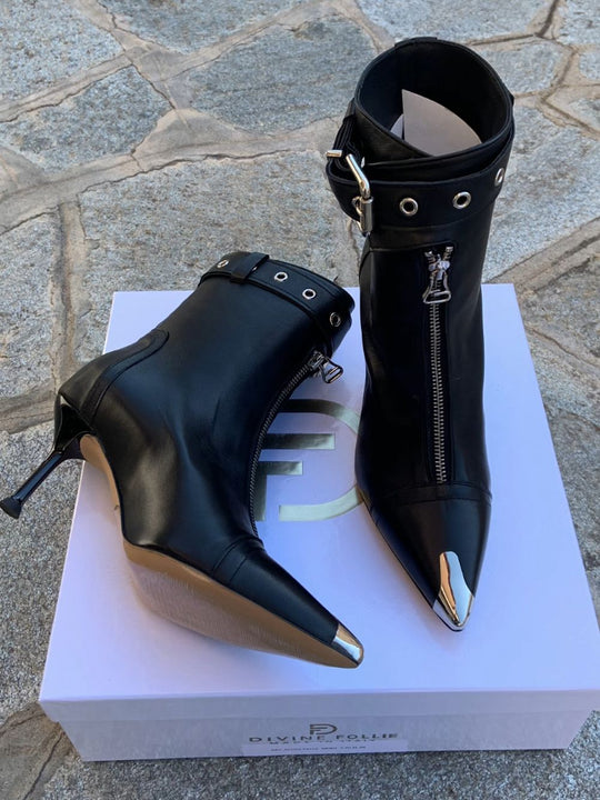 Stivaletto Nappa Pelle - Nero