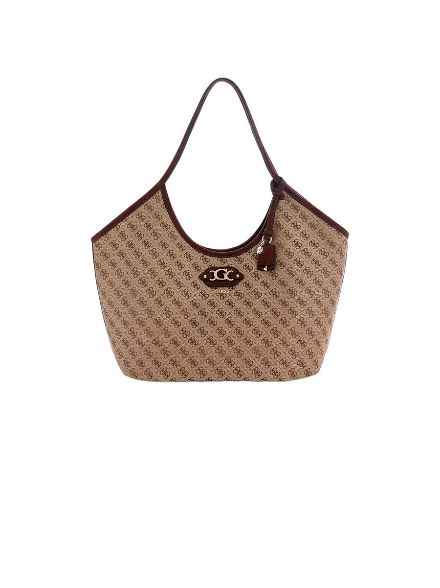 Samantha Girlfriend Tote - Latte Logo Brown