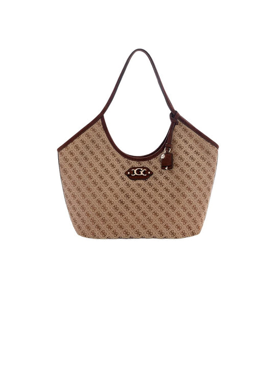 Samantha Girlfriend Tote - Latte Logo Brown