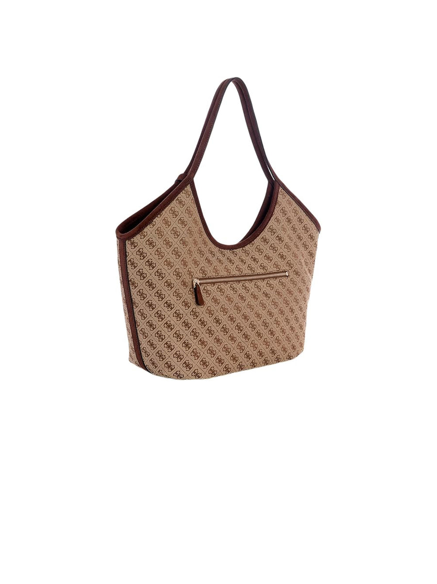 Samantha Girlfriend Tote - Latte Logo Brown — 2
