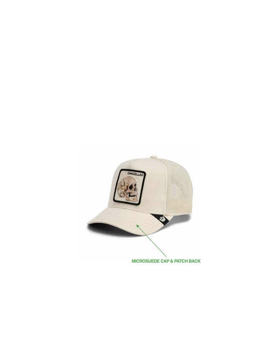 Suede Cancelled Skull Trucker - Wax