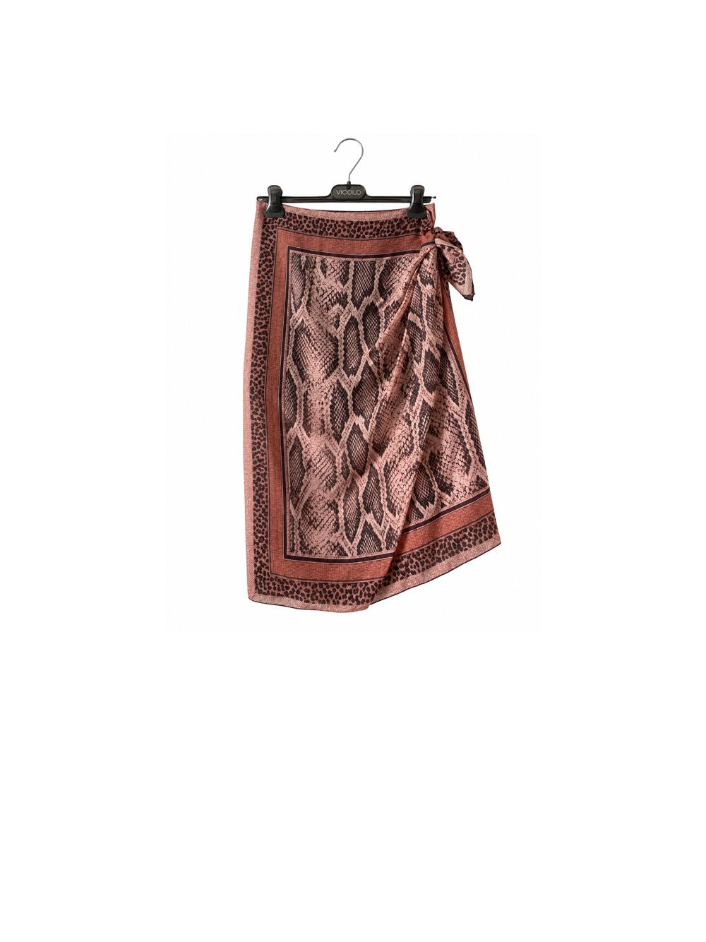 Patterned Maxi Skirt - Dark Brown — 2