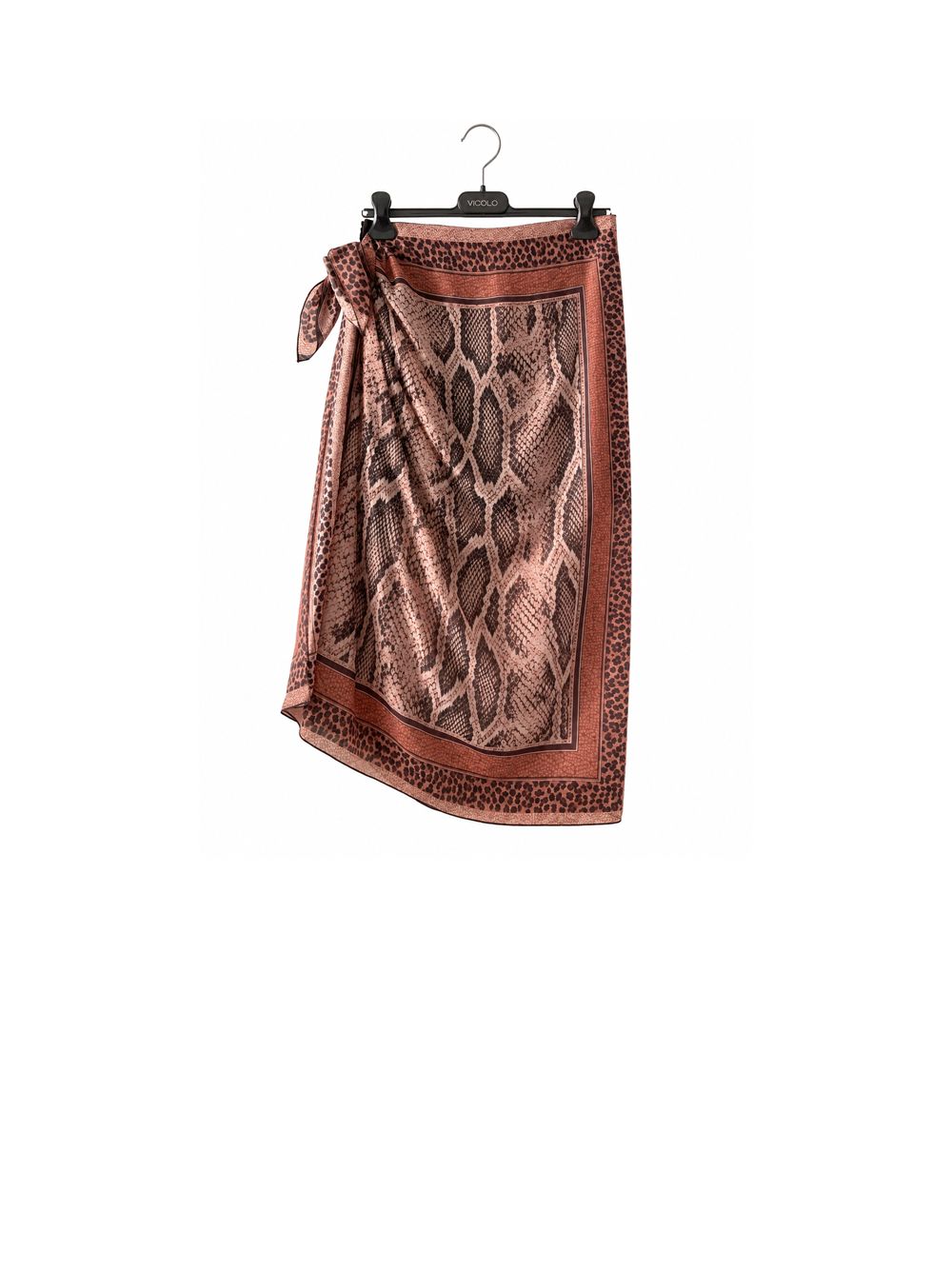 Patterned Maxi Skirt - Dark Brown — 3