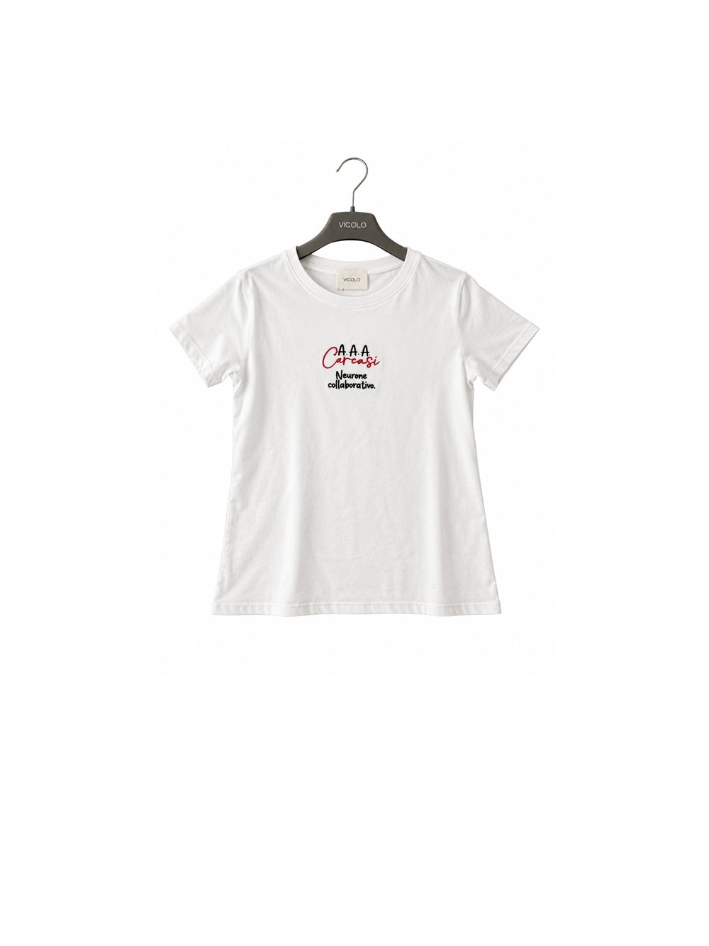 Embroidered T-shirt - White — 1