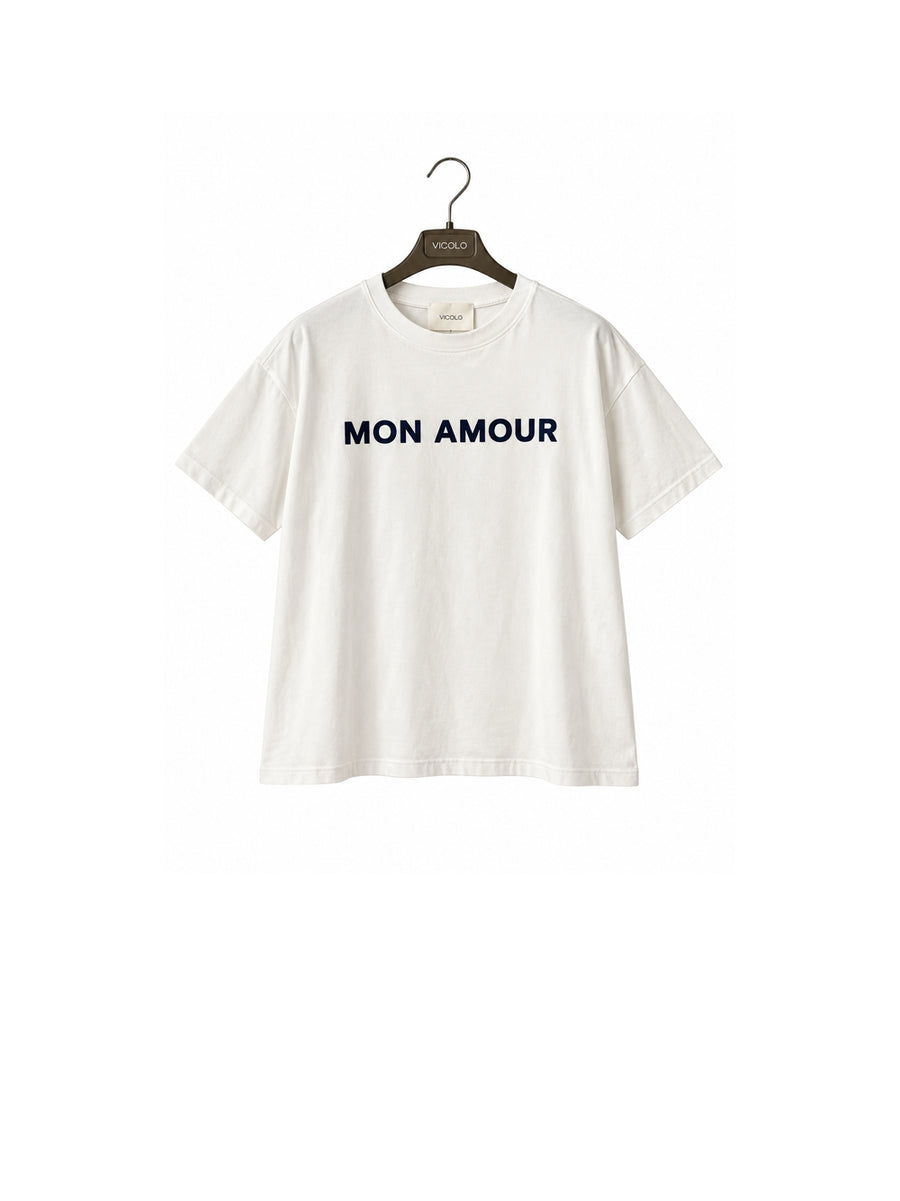 T-shirt Mon Amour - Naturale