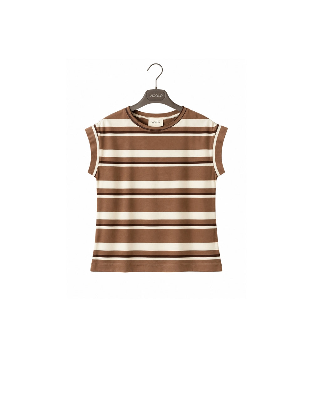 Striped T-shirt - Butter Biscuit — 2