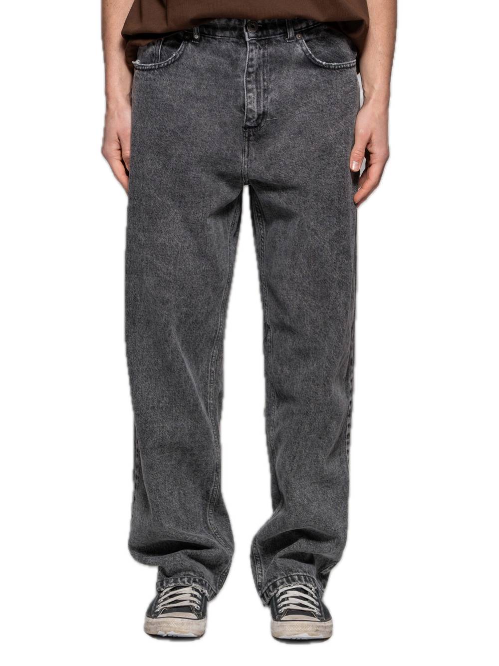 Palazzo Marble Jeans - Black — 3